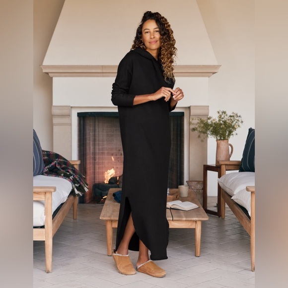 Frank & Eileen Dresses & Skirts - Frank & Eileen James Triple Fleece Hooded Maxi Dress Black